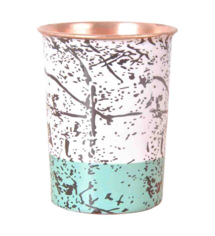 Meena Design Copper Drinking Glass – Green Two Tone (300 ml)